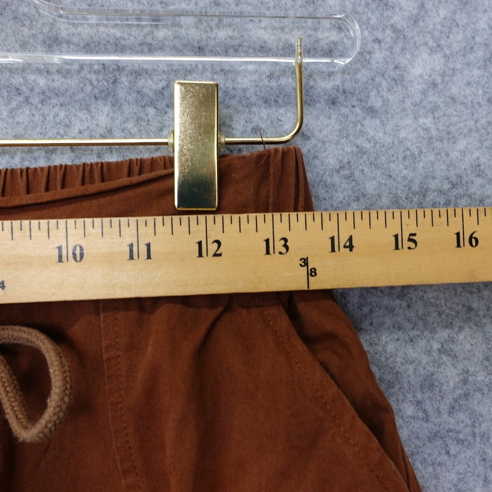 Y2K Lagenlook Cargo Skirt Womens SMALL Brown Forest Grunge Parachute Chocolate - Picture 4 of 13